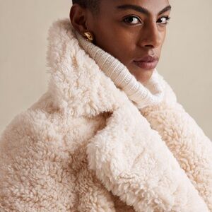 Banana Republic Cream Teddy Jacket